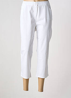 Pantacourt stretch taille normale blanc GUY DUBOUIS femme