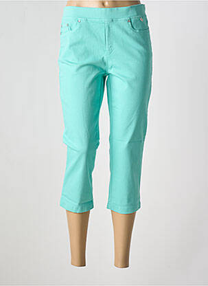 Pantacourt stretch taille normale bleu ANNA MONTANA femme