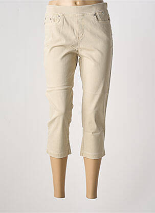 Pantacourt stretch taille normale beige ANNA MONTANA femme