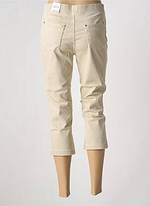 Pantacourt stretch taille normale beige ANNA MONTANA femme