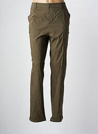 Pantalon droit stretch taille normale vert EVA KAYAN femme