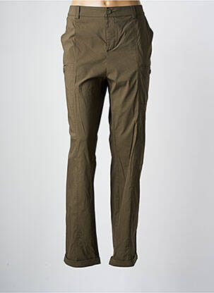 Pantalon droit stretch taille normale vert EVA KAYAN femme