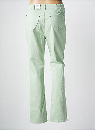 Pantalon droit stretch taille normale vert ANNA MONTANA femme