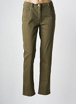 Jeans coupe slim stretch taille normale vert ANNA MONTANA femme