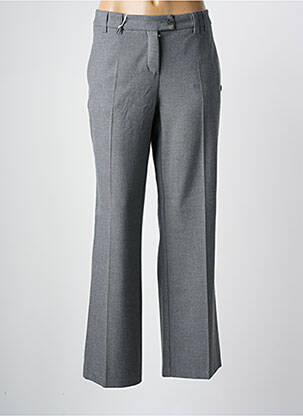 Pantalon large fermeture zippée sous rabat boutonné taille normale gris ANNA MONTANA femme