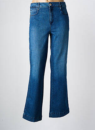 Jeans coupe droite stretch taille normale bleu EVA KAYAN femme