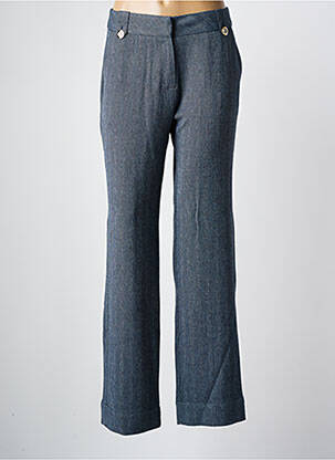 Pantalon droit stretch taille normale bleu EVA KAYAN femme