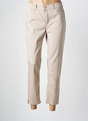 Pantalon 7/8 stretch taille normale beige ANNA MONTANA femme