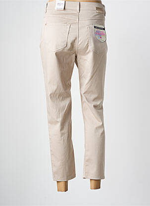 Pantalon 7/8 stretch taille normale beige ANNA MONTANA femme
