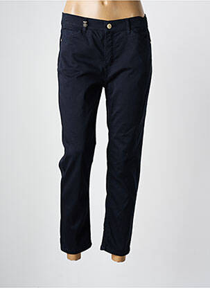 Pantalon 7/8 stretch taille normale bleu ANNA MONTANA femme