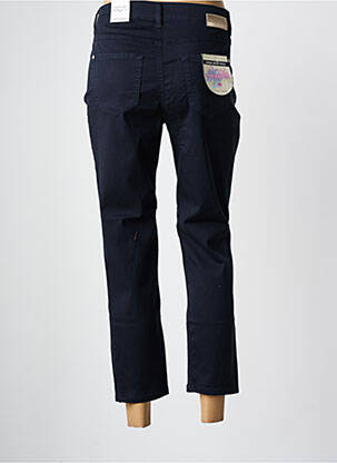 Pantalon 7/8 stretch taille normale bleu ANNA MONTANA femme