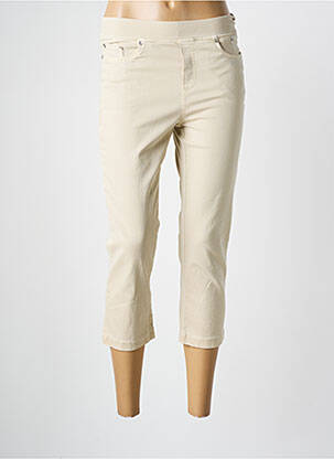 Pantacourt stretch taille normale beige ANNA MONTANA femme