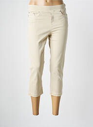 Pantacourt stretch taille normale beige ANNA MONTANA femme