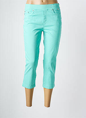 Pantacourt stretch taille normale bleu ANNA MONTANA femme