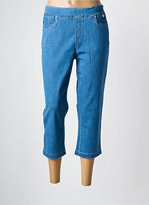 Pantacourt stretch taille normale bleu ANNA MONTANA femme