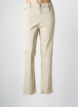 Pantalon droit beige ANNA MONTANA pour femme