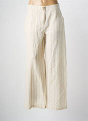 Pantalon large beige MD'M pour femme seconde vue