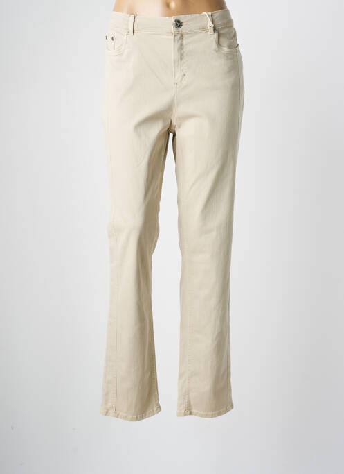 Pantalon droit beige ANNA MONTANA pour femme