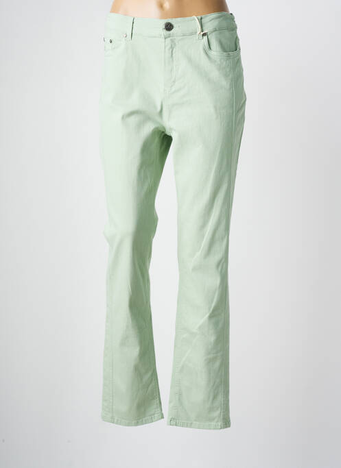 Pantalon droit vert ANNA MONTANA pour femme
