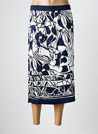 Jupe mi-longue coupe droite bleu BARBARA LEBEK femme