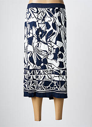Jupe mi-longue coupe droite bleu BARBARA LEBEK femme