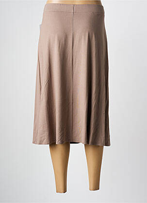 Jupe mi-longue coupe évasée beige FRANK WALDER femme