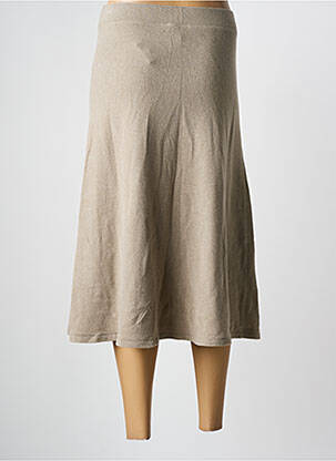 Jupe mi-longue coupe évasée beige PENN & INK N.Y femme