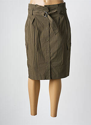 Jupe mi-longue coupe droite vert EVA KAYAN femme