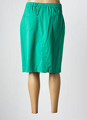 Jupe mi-longue coupe droite vert GUY DUBOUIS femme