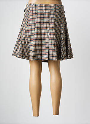 Jupe courte coupe évasée beige MD'M femme