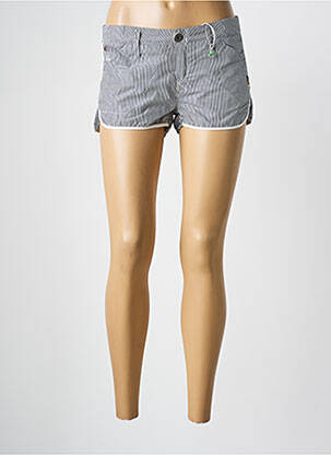 Short fermeture zippée sous rabat boutonné bleu G STAR femme
