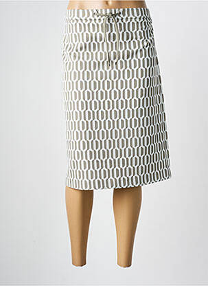 Jupe mi-longue vert FRANK WALDER pour femme