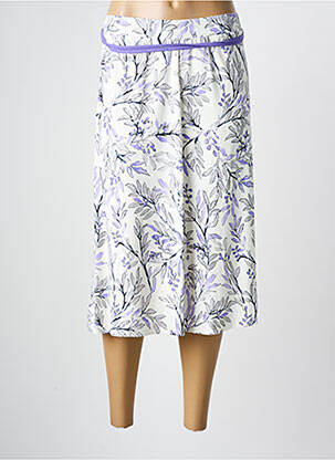 Jupe mi-longue violet FRANK WALDER pour femme