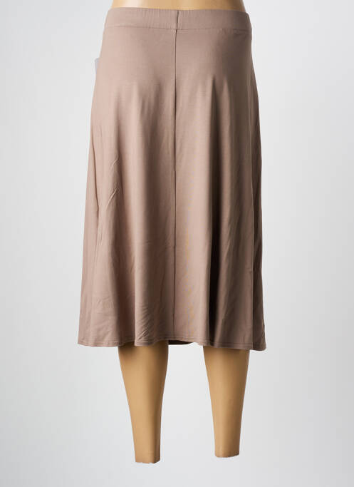 Jupe mi-longue coupe évasée beige FRANK WALDER femme