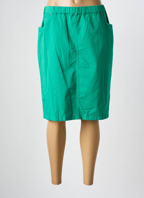 Jupe mi-longue coupe droite vert GUY DUBOUIS femme