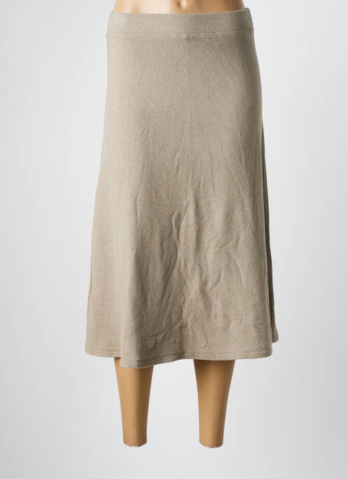 Jupe mi-longue beige PENN & INK N.Y pour femme