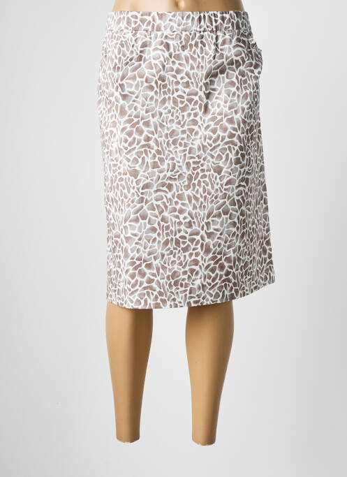 Jupe mi-longue marron FRANK WALDER pour femme