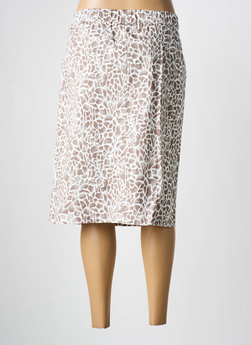 Jupe mi-longue marron FRANK WALDER pour femme