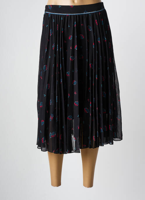 Jupe mi-longue noir LOUIZON pour femme