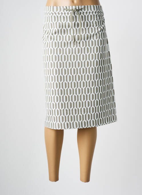 Jupe mi-longue vert FRANK WALDER pour femme