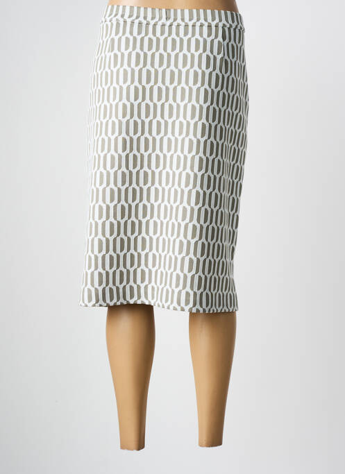 Jupe mi-longue vert FRANK WALDER pour femme