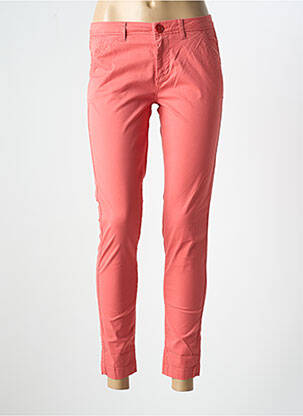 Pantalon chino tissage popeline taille normale rouge REIKO femme