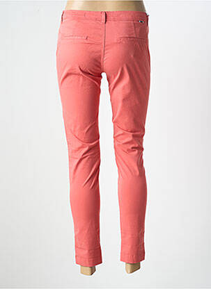 Pantalon chino tissage popeline taille normale rouge REIKO femme