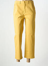 Pantalon 7/8 stretch jaune REIKO femme
