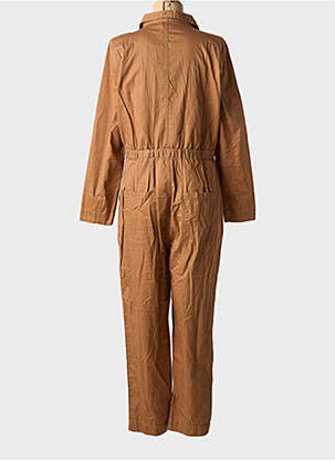 Combi-pantalon col chemisier manches longues marron ICHI femme