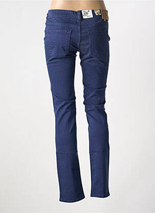Pantalon slim tissage popeline taille normale bleu CIMARRON femme