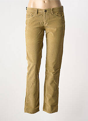 Pantalon droit stretch taille basse marron FIVE PM femme