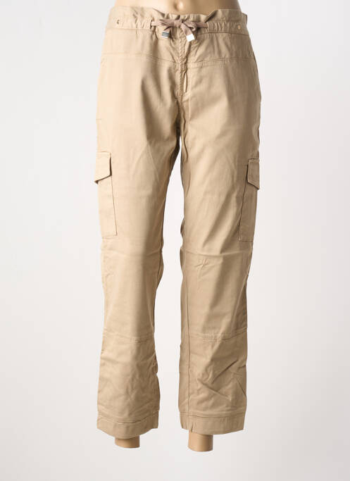 Pantalon cargo taille élastique taille normale beige ATELIER BOHÈME femme
