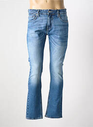 Jeans coupe slim fermeture zippée sous rabat boutonné bleu GUESS homme