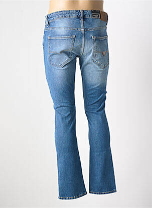 Jeans coupe slim fermeture zippée sous rabat boutonné bleu GUESS homme